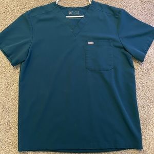 Figs- Large Caribbean Blue Scrub Top